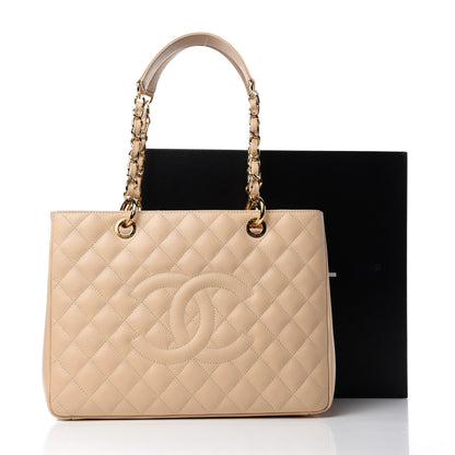 Chanel Caviar Quilted Grand Shopping Tote GST Beige 12 of 12