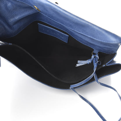 Balenciaga Agneau Classic Hardware Envelope Clutch Bleu Cobalt 5 of 10