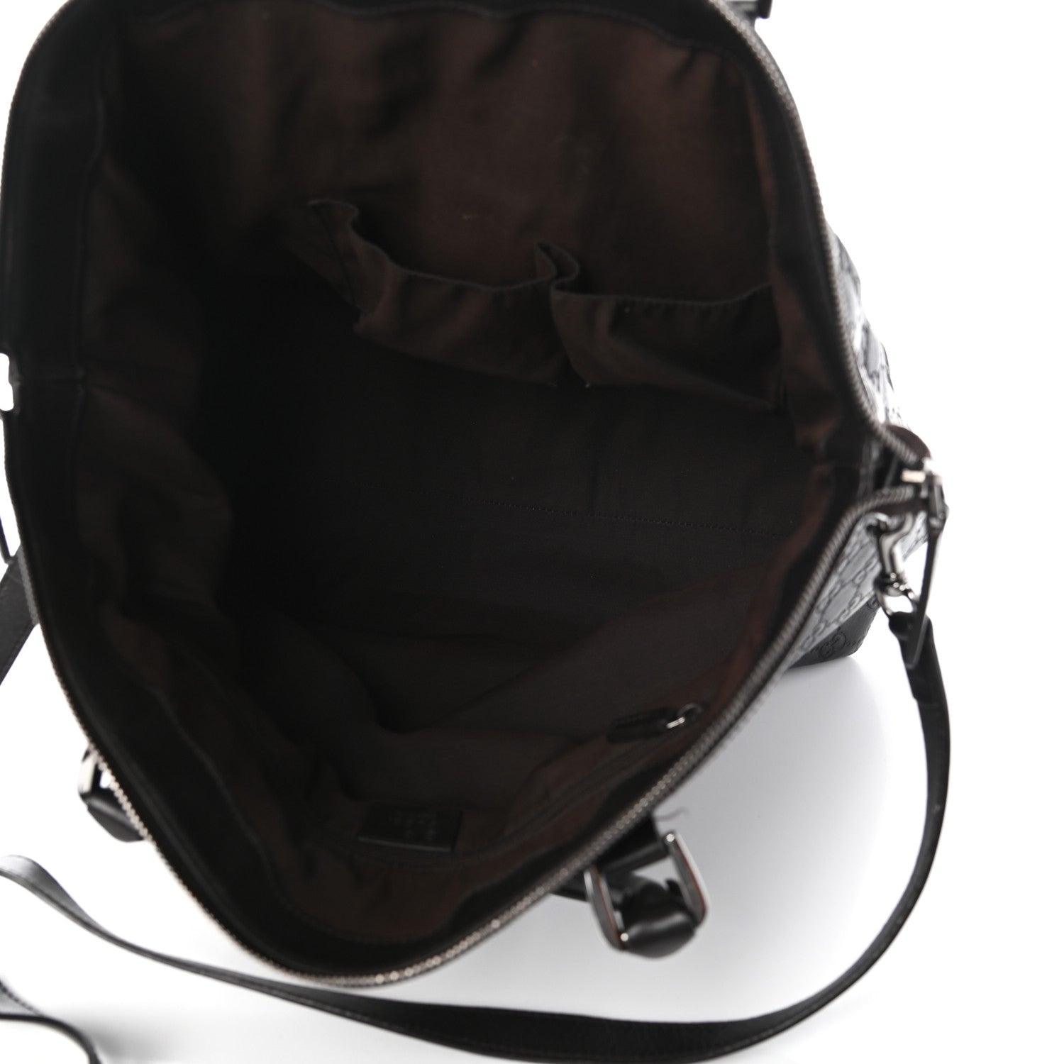 Gucci Guccissima Large GG Charm Convertible Dome Satchel Dark Brown 5 of 8