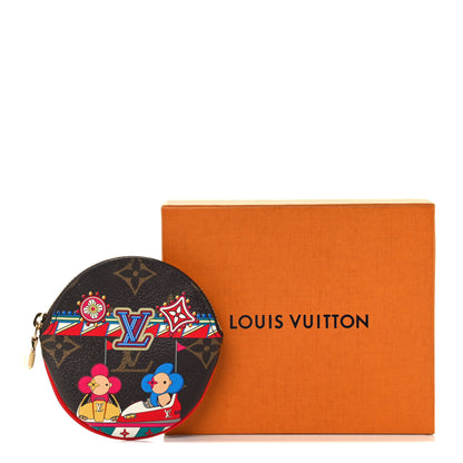 Louis Vuitton Monogram 2020 Christmas Animation Bumper Cars Round Coin Purse Coquelicot 8 of 8
