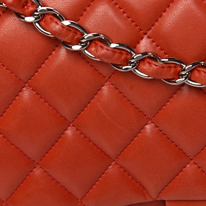 Chanel Lambskin Quilted Jumbo Double Flap Red 16 of 18