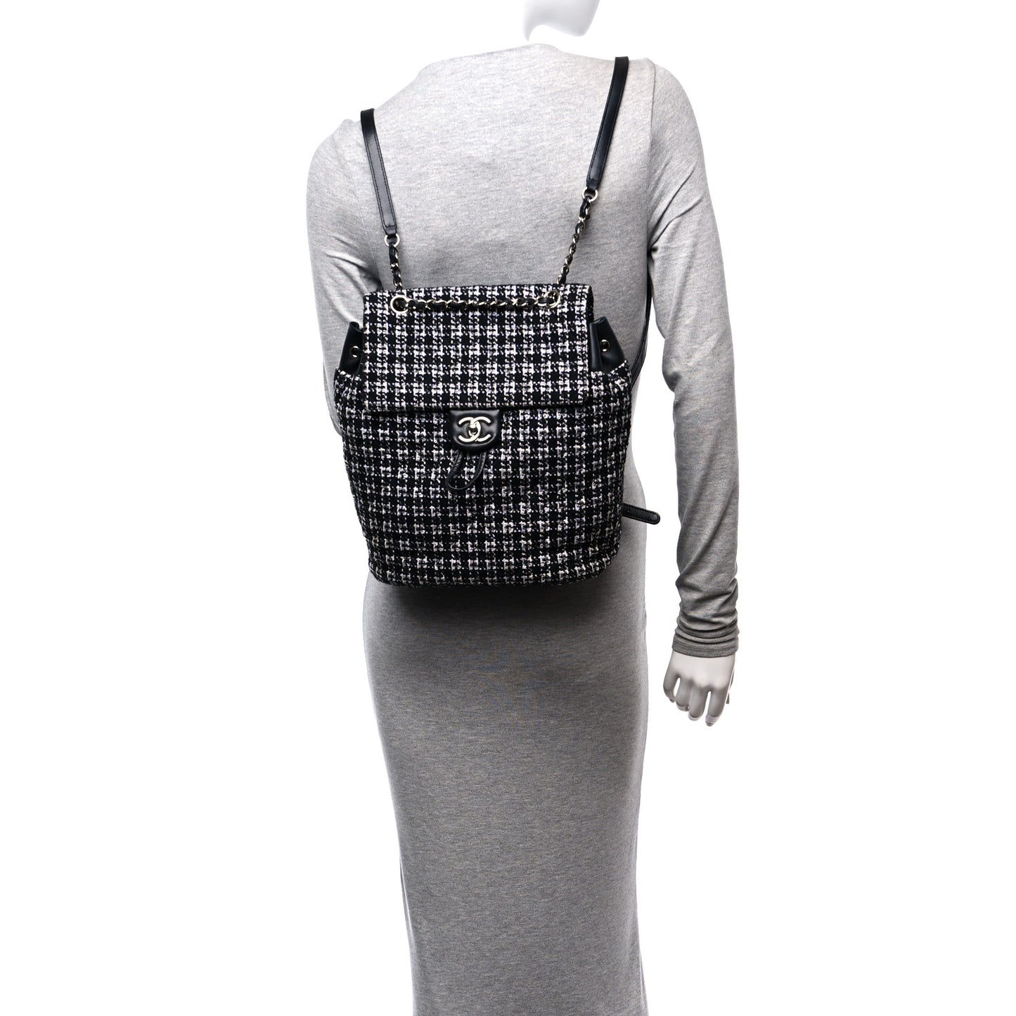 Tweed Large Urban Spirit Backpack Black White
