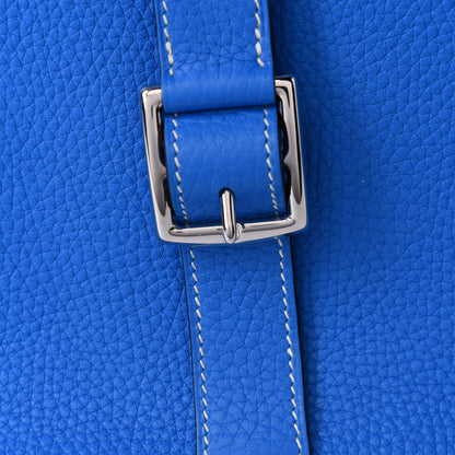 Hermes Taurillon Clemence Halzan 31 GM Bleu Hydra 7 of 9