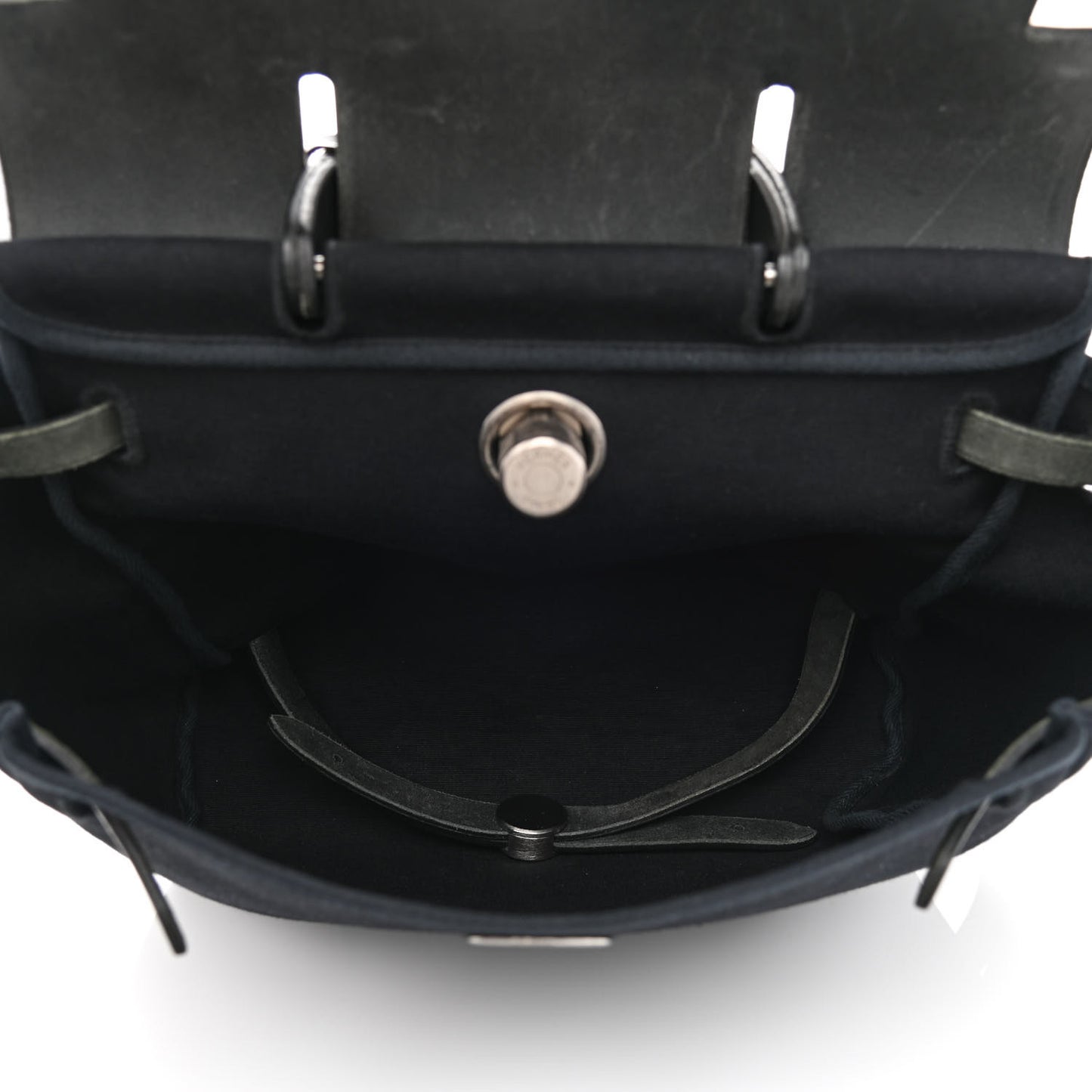 Toile Vache Calfskin Herbag 30 PM Backpack Black