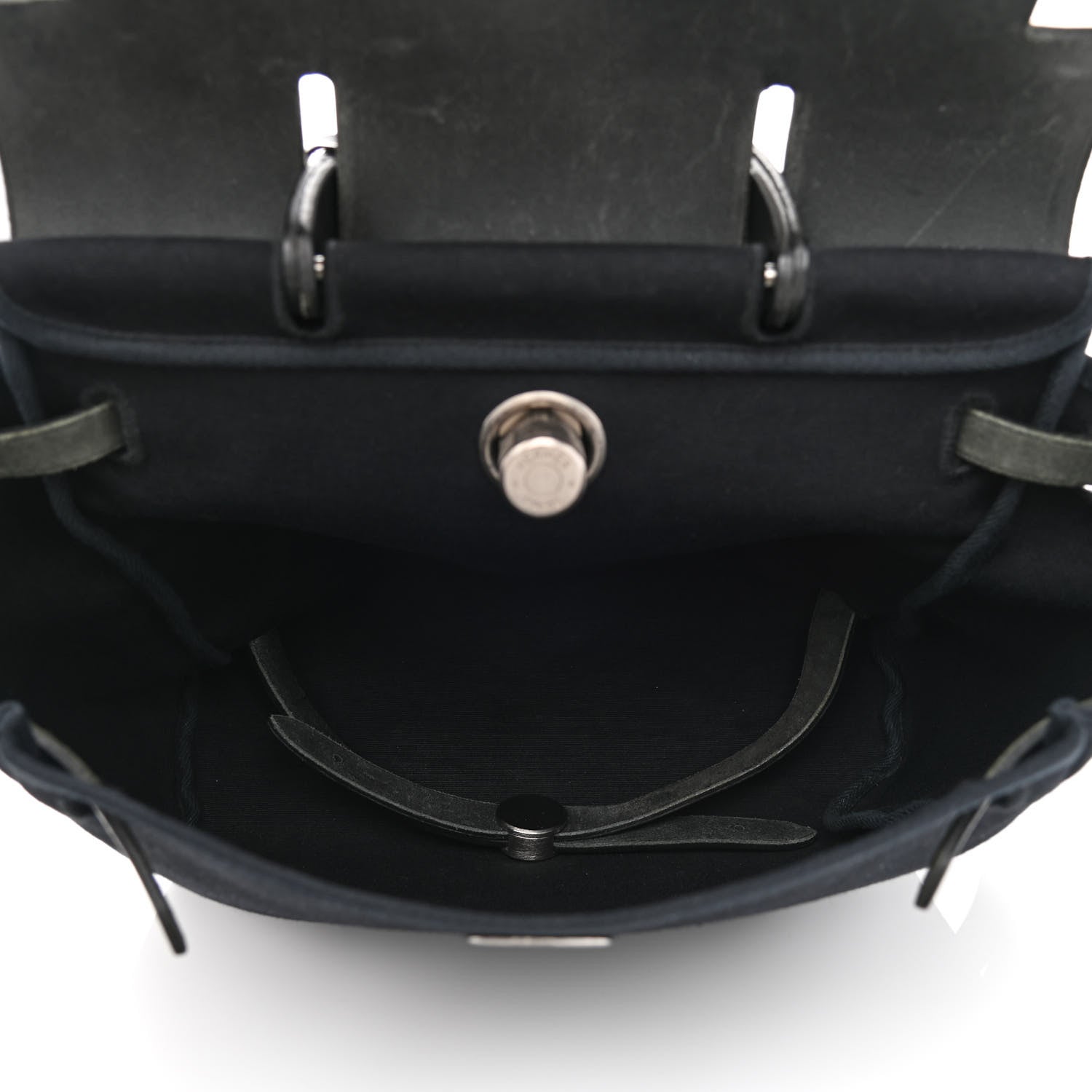 Hermes Toile Vache Calfskin Herbag 30 PM Backpack Black 7 of 18