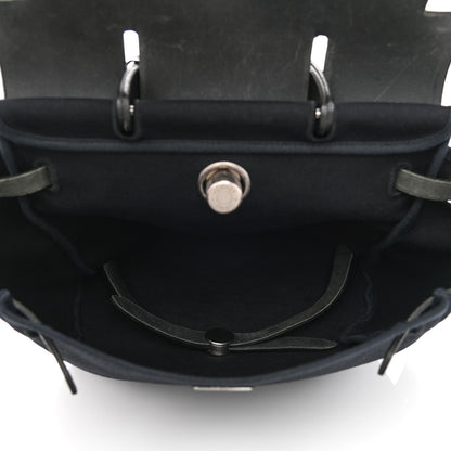 Hermes Toile Vache Calfskin Herbag 30 PM Backpack Black 7 of 18