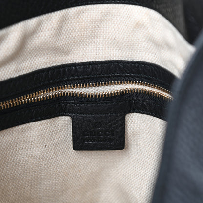 Gucci Pebbled Calfskin Medium Soho Shoulder Bag Black 8 of 11