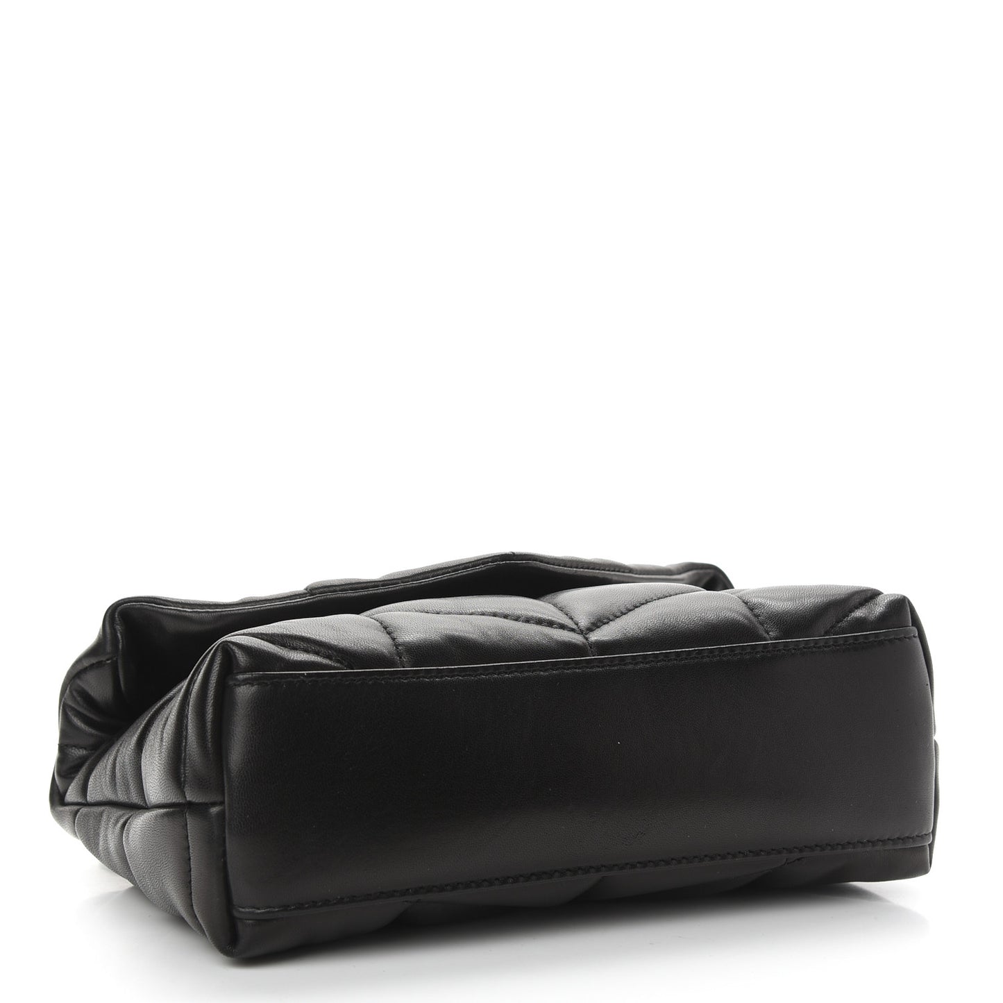 Lambskin Quilted Toy Loulou Puffer Monogram Chain Satchel Black
