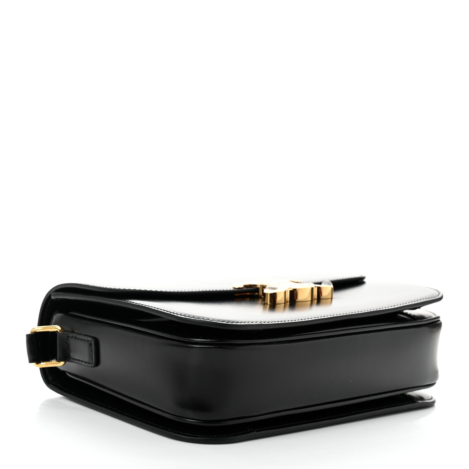 Celine Shiny Calfskin Medium Triomphe Black 4 of 10