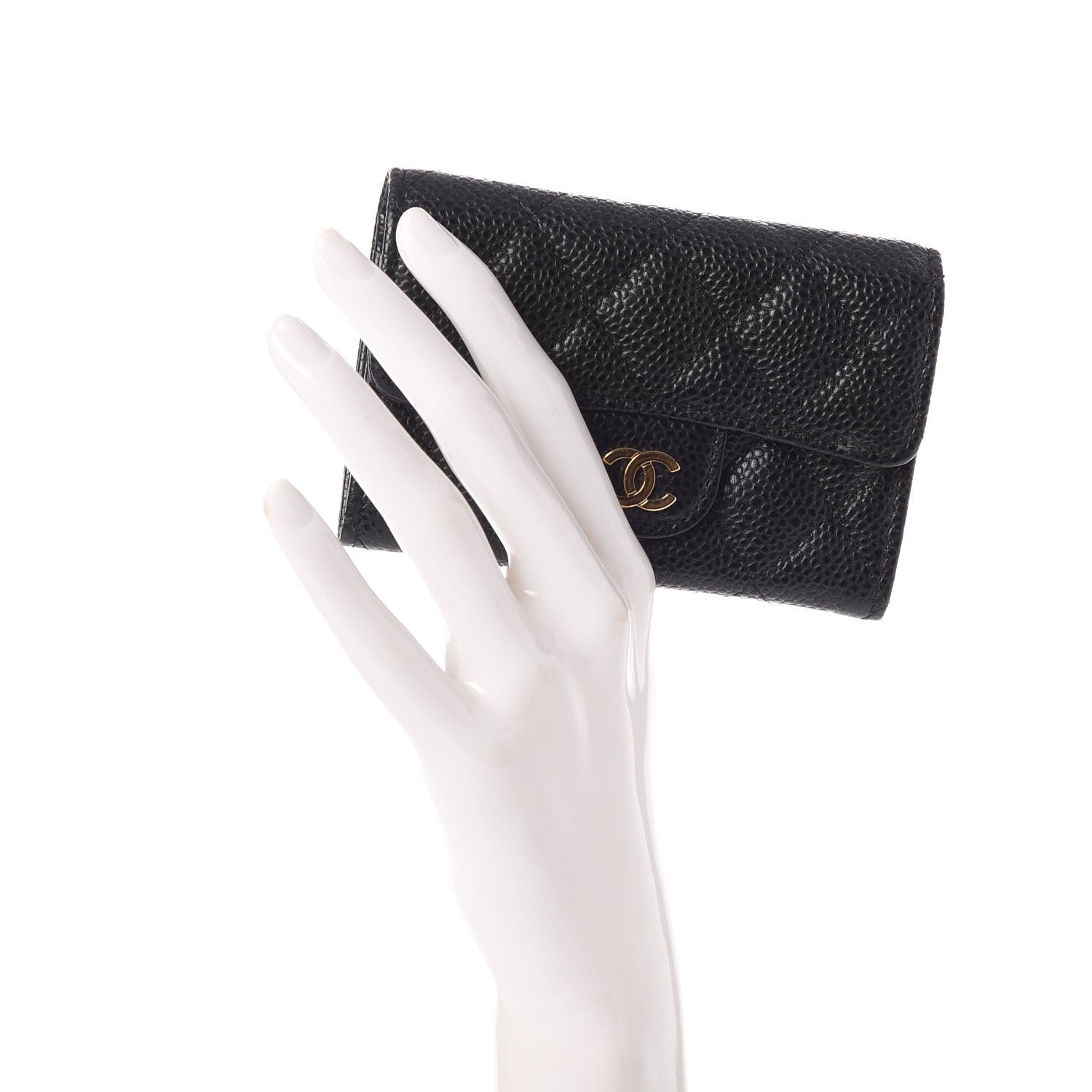Chanel Caviar Quilted Flap Card Holder Black 2 of 10