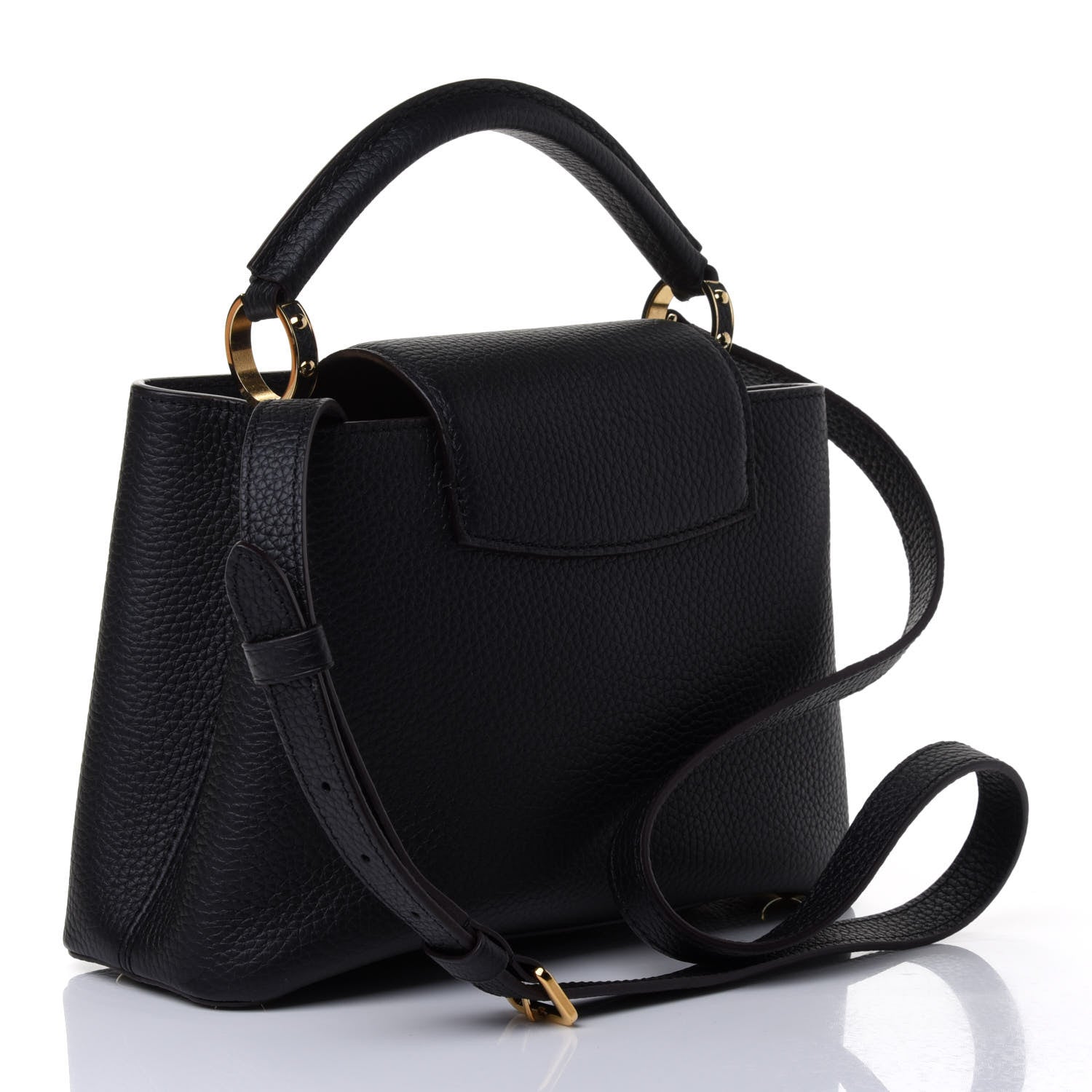 Louis Vuitton Taurillon Capucines BB Black 2 of 4