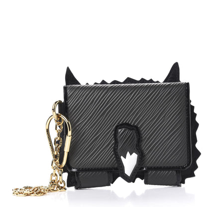 Louis Vuitton Epi Grace Coddington Catogram Calfskin Cat Card Holder Black 12 of 12