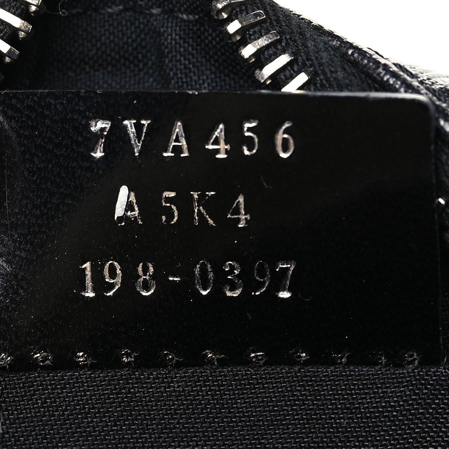 Glazed Fabric Vitello Century FF 1974 Stamp Patch Small Crossbody Messenger Black