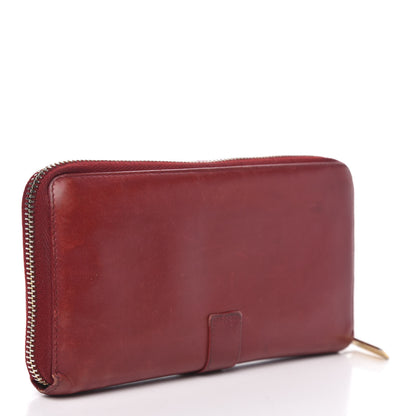 Saint Laurent Calfskin Classic Y Ligne Zip Around Wallet Red 3 of 11