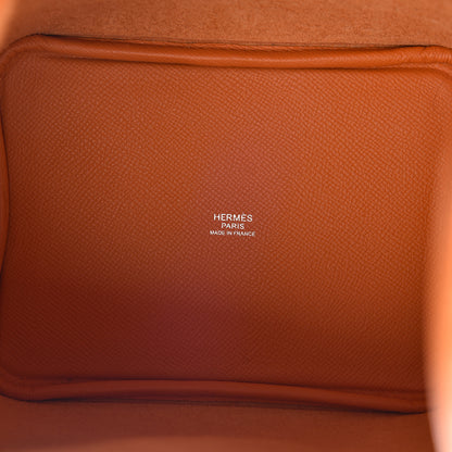 Hermes Epsom Tressage De Cuir Picotin Lock 18 PM Abricot Rose Azalee Gold 8 of 10