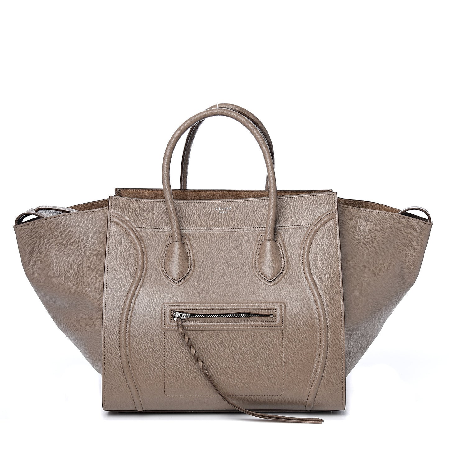 Baby Grained Calfskin Medium Phantom Luggage Taupe