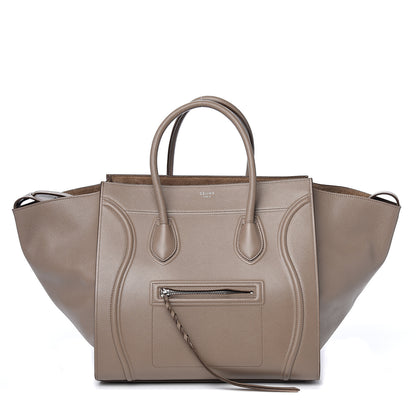 Celine Baby Grained Calfskin Medium Phantom Luggage Taupe 1 of 10