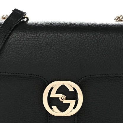 Gucci Dollar Calfskin Small Interlocking G Shoulder Bag Black 9 of 11