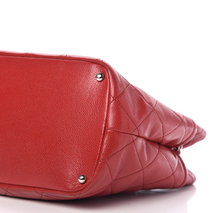 Chanel Caviar Quilted Timeless CC Soft Tote Red 7 of 10