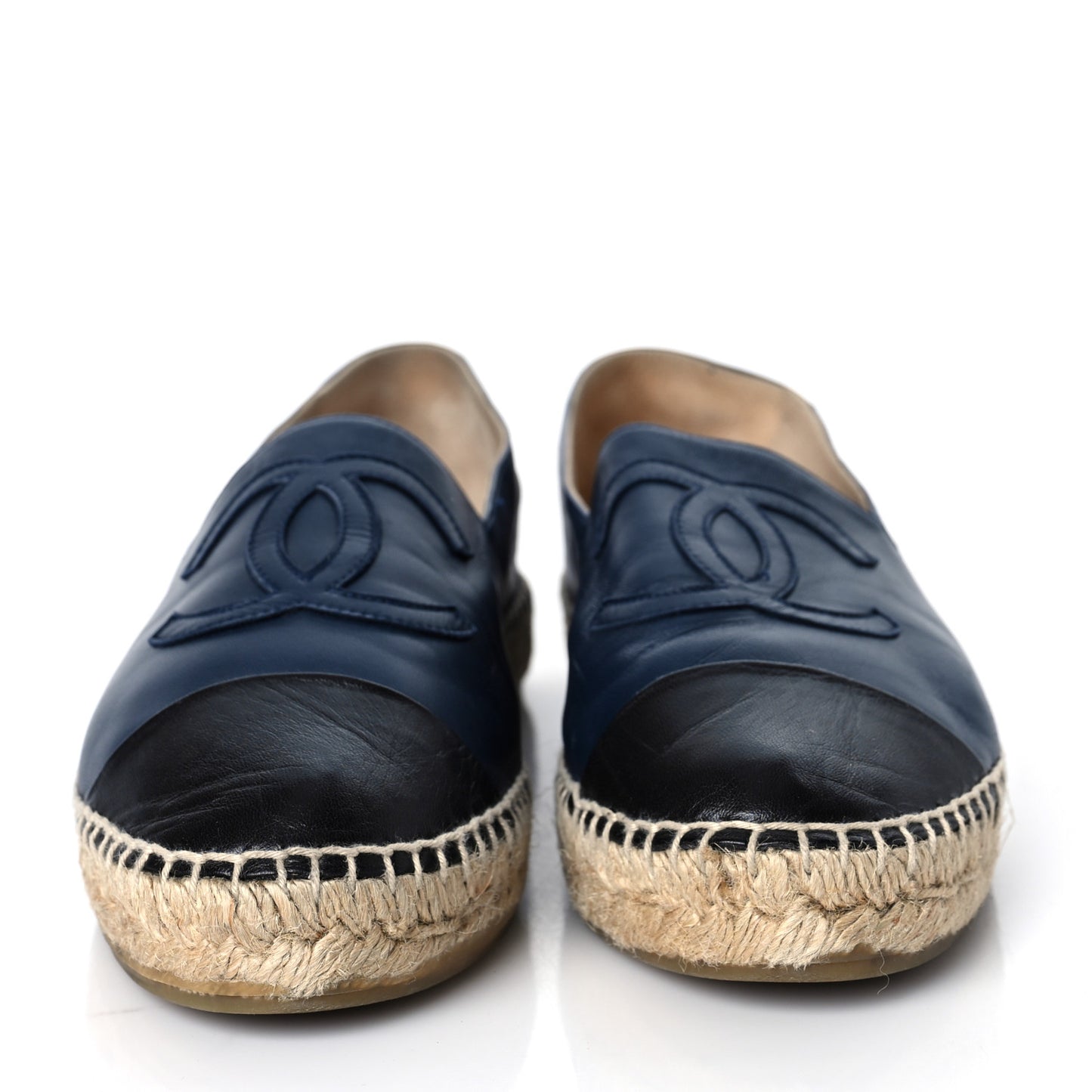 Lambskin CC Espadrilles 41 Navy Black