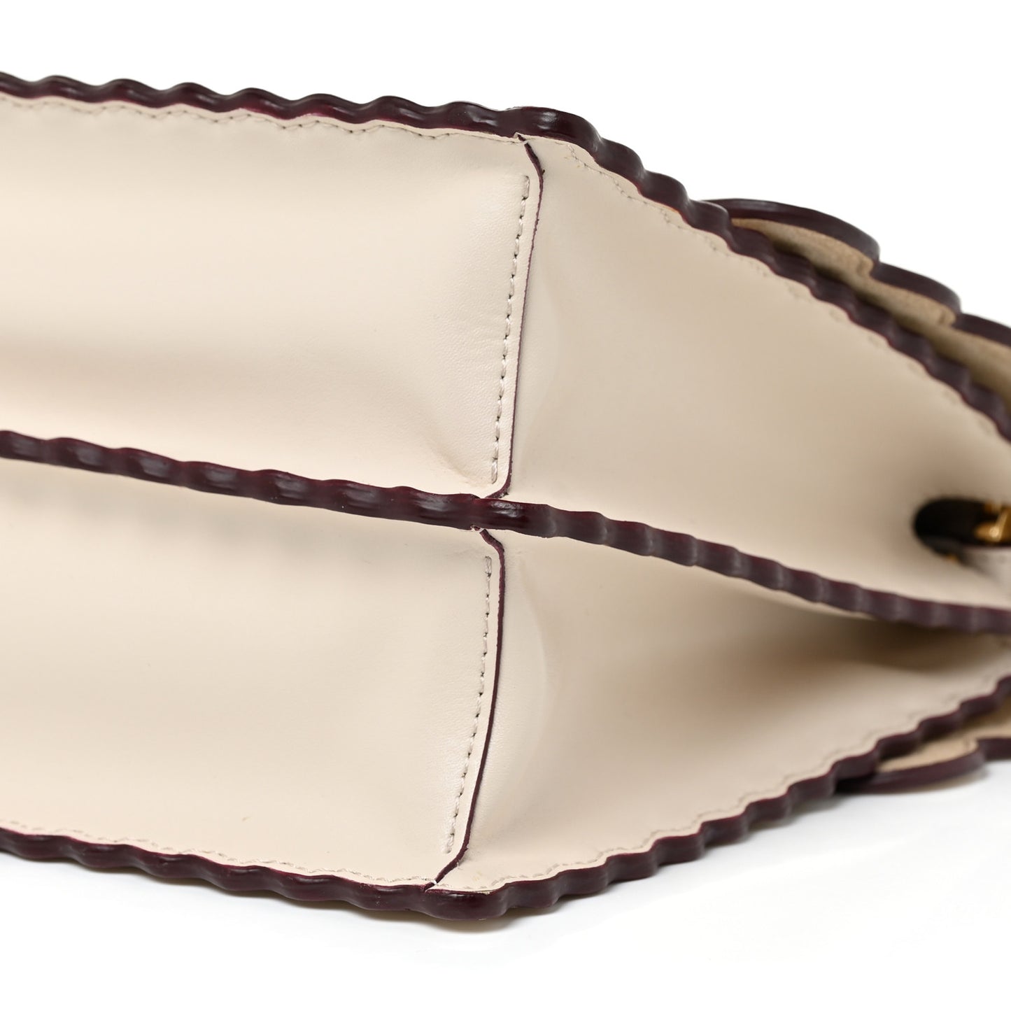 Vitello Liberty Scalloped Studded Kan I Shoulder Bag Camelia