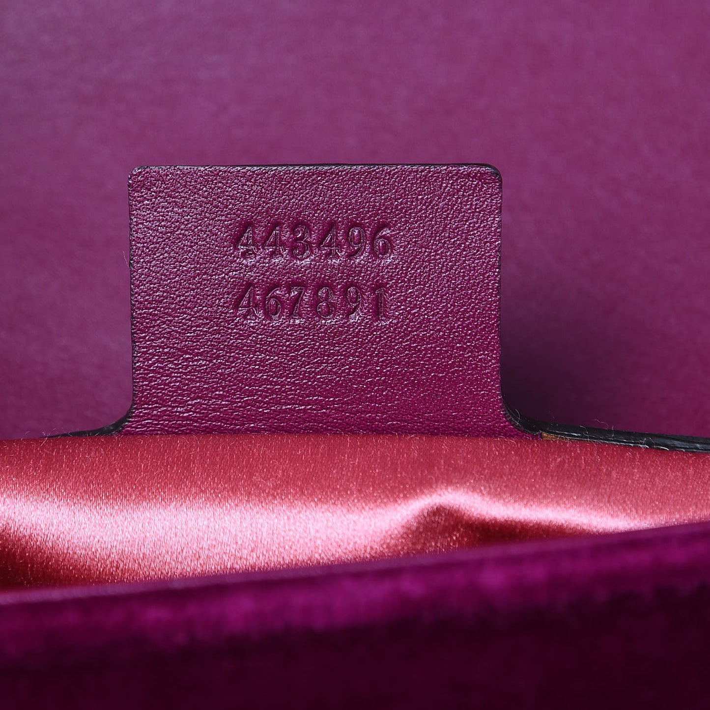 Velvet Matelasse Medium GG Marmont Shoulder Bag Fuchsia Violet Cyclamen