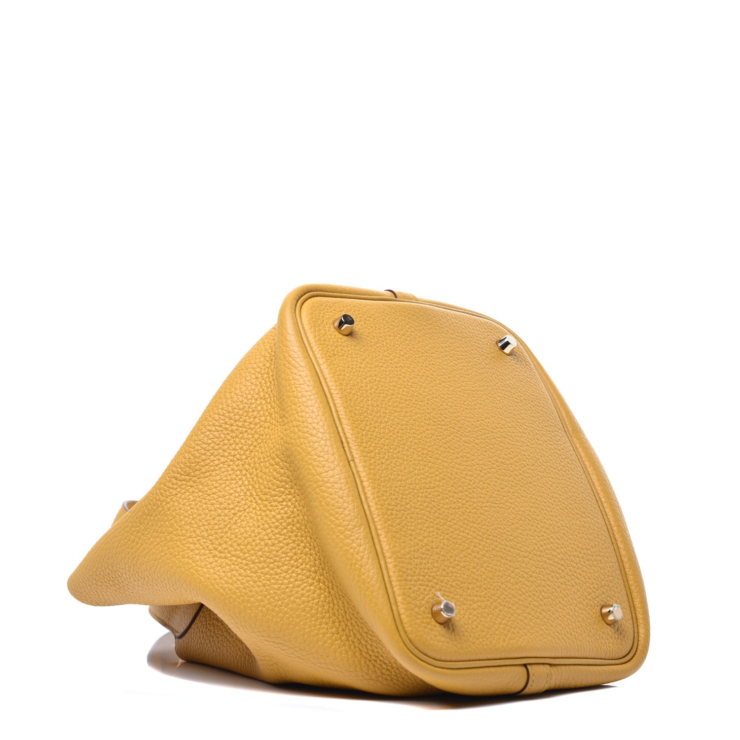 Hermes Taurillon Clemence Picotin Lock 22 MM Jaune Ambre 4 of 9