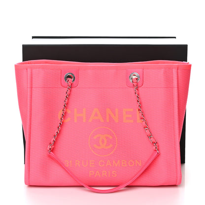 Chanel Mixed Fibers Small Deauville Tote Pink Orange 10 of 10