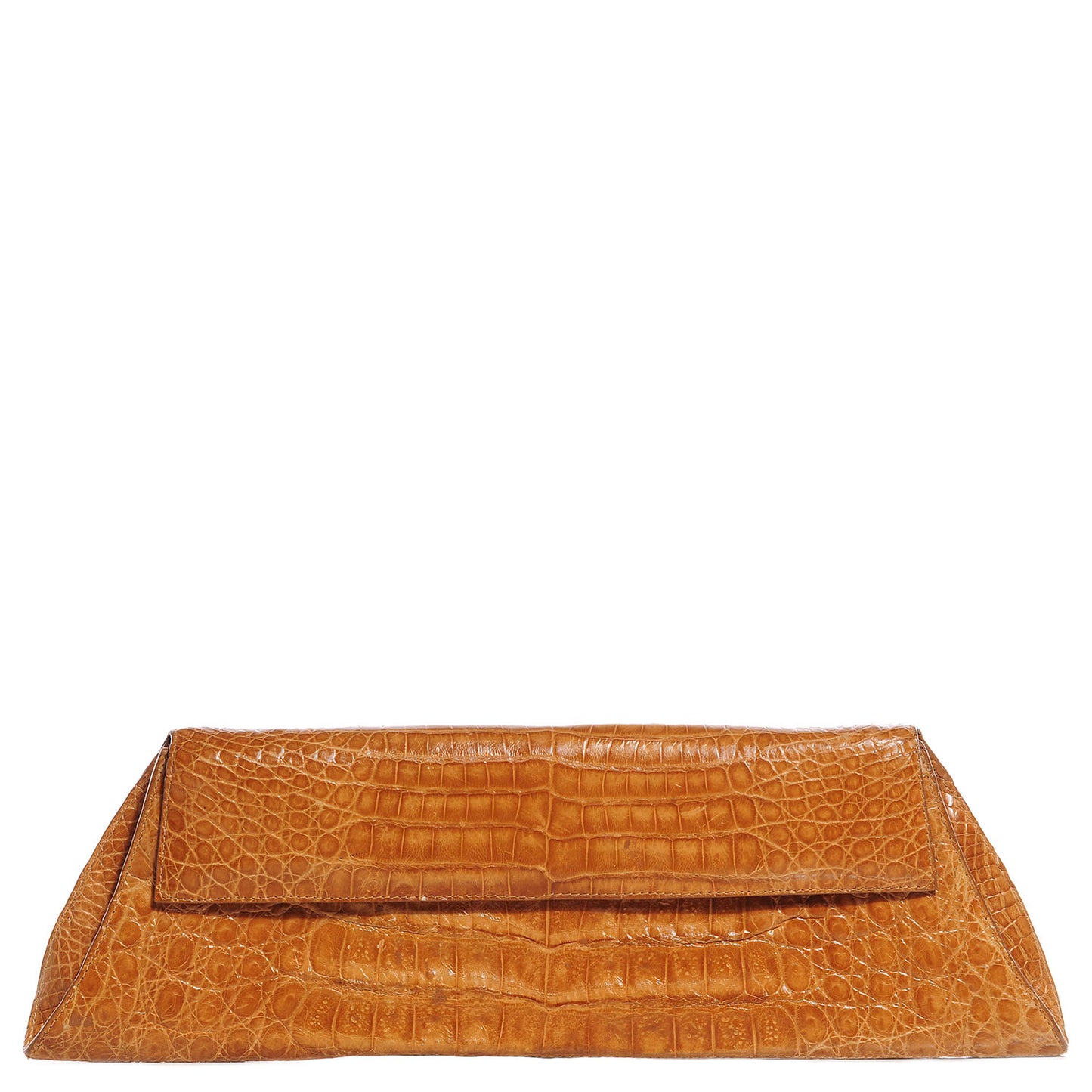 Crocodile Long Clutch Gold