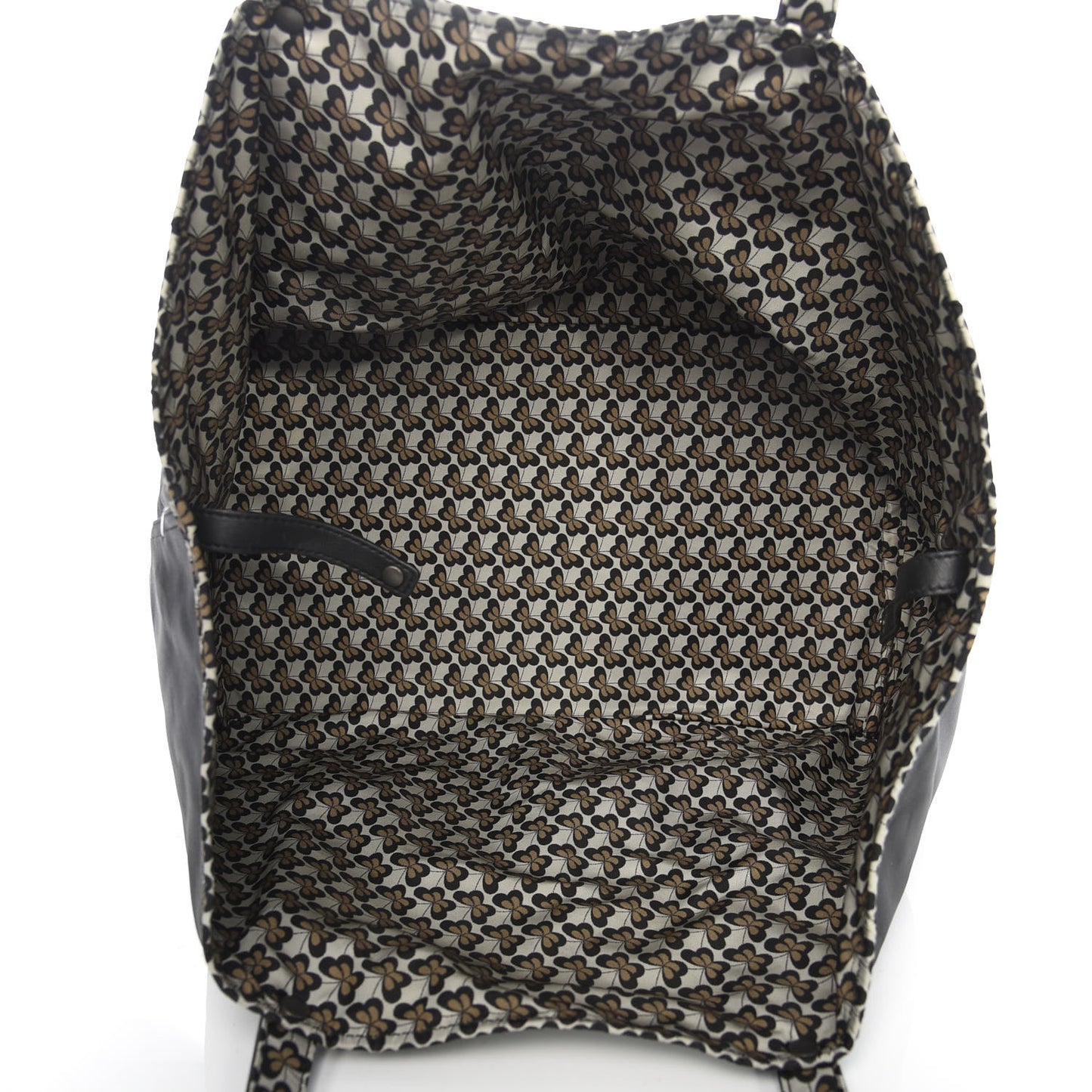 Nappa Nylon Medium Reversible Butterfly Shoulder Bag Black Cement