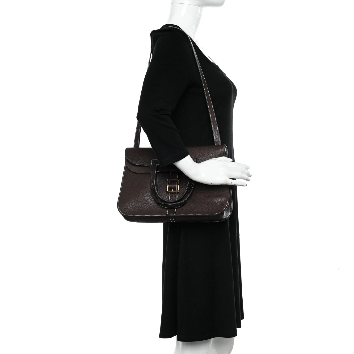 Hermes Barenia Faubourg Halzan 31 Ebene Cacao 2 of 10