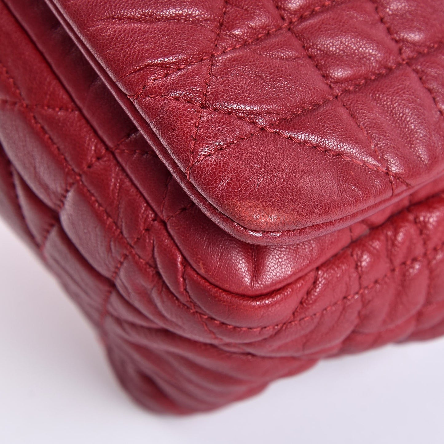 Lambskin Cannage Medium Delidior Flap Red