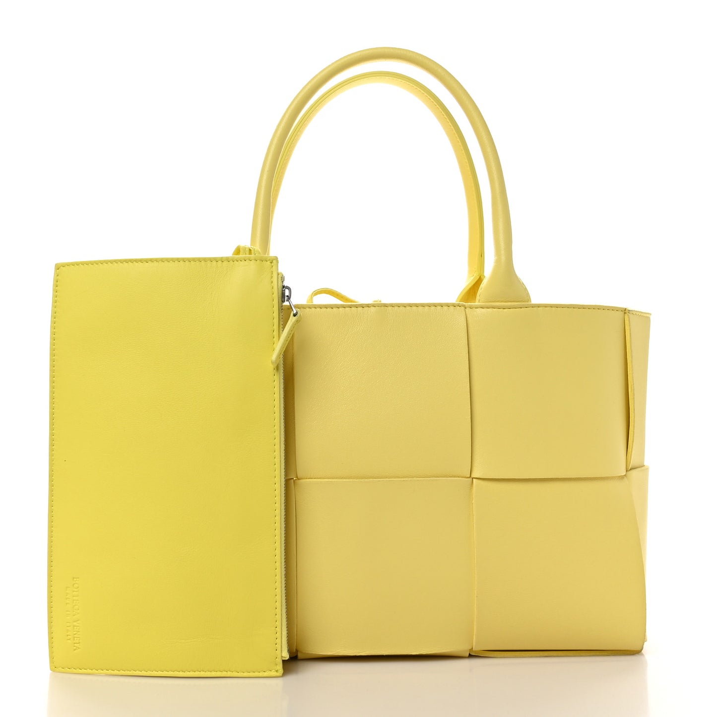 Nappa Maxi Intrecciato Small Arco Tote Yellow