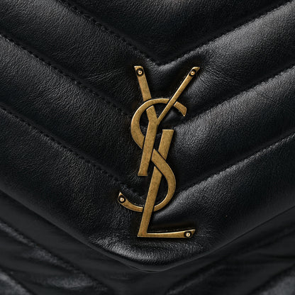 Saint Laurent Calfskin Y Quilted Monogram Large Loulou Chain Satchel Black 22 of 23