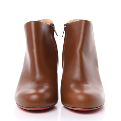 Christian Louboutin Calfskin Belle 85 Ankle Boots 37.5 Brown 2 of 12