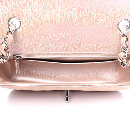 Chanel Iridescent Caviar Chevron Quilted Mini Rectangular Flap Light Gold 4 of 4
