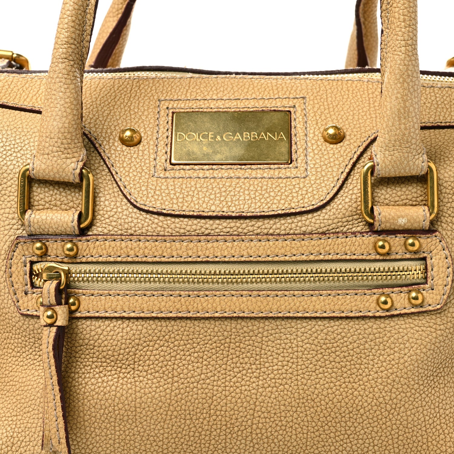 Dolce & Gabbana Metallic Grained Calfskin Miss Easy Way Boston Bag Gold 6 of 8