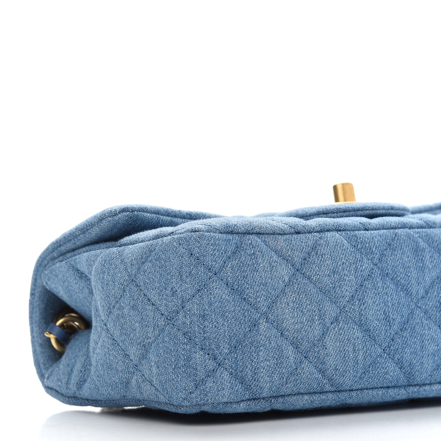 Chanel Denim Quilted Mini Pearl Crush Rectangular Flap Blue 8 of 9