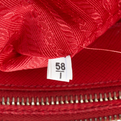 Prada Saffiano Small Galleria Double Zip Tote Fuoco 7 of 11