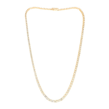 Parker & West by FASHIONPHILE 18K Yellow Gold Diamond 14.41ctw Tennis Necklace 3 of 5