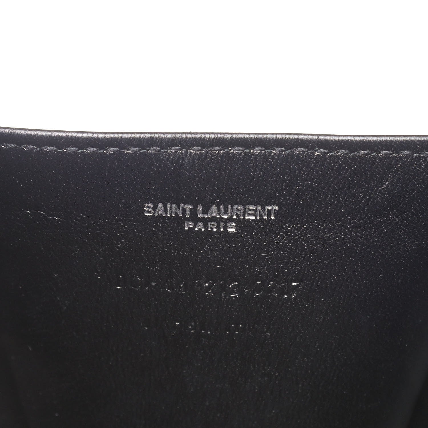 Saint Laurent Calfskin Crocodile Embossed Monogram Love Box Bag Black 6 of 8