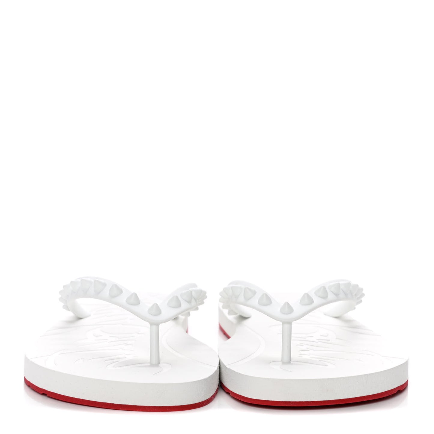 Rubber Spike Loubi Donna Flip Flop 39 White