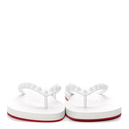 Christian Louboutin Rubber Spike Loubi Donna Flip Flop 39 White 2 of 6