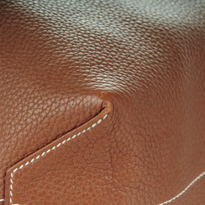 Hermes Taurillon Clemence Double Sens 45 Reversible Tote Marron Tosca 7 of 7