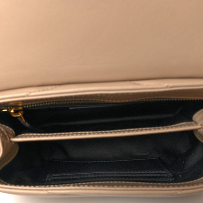 Saint Laurent Calfskin Y Quilted Monogram Toy Loulou Crossbody Bag Latte 5 of 10