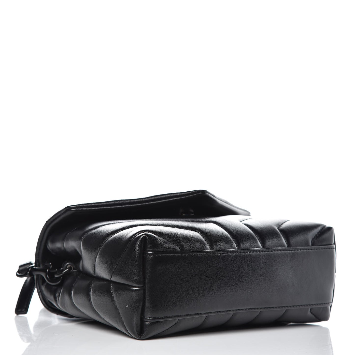 Calfskin Y Quilted Monogram Toy Loulou Crossbody Bag Black