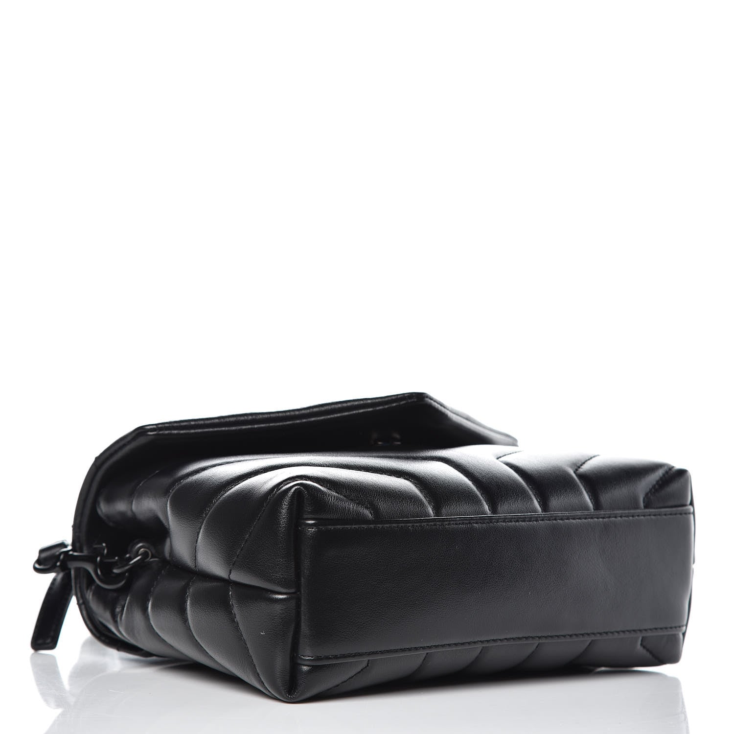 Saint Laurent Calfskin Y Quilted Monogram Toy Loulou Crossbody Bag Black 4 of 8