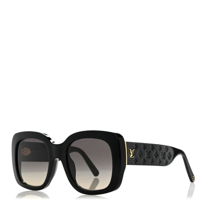 Louis Vuitton Acetate LV Empreinte Square Sunglasses Z1611E Black 1 of 7