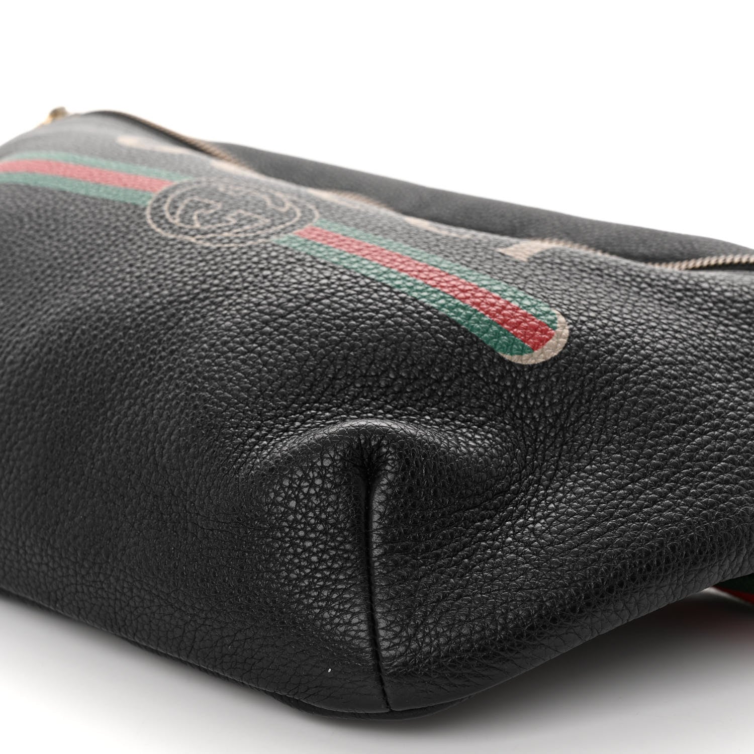 Gucci Grained Calfskin Logo Belt Bag Black 9 of 9