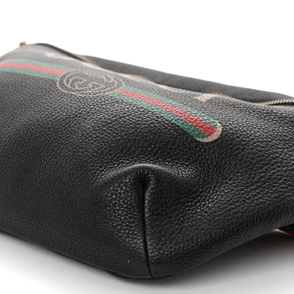Gucci Grained Calfskin Logo Belt Bag Black 9 of 9